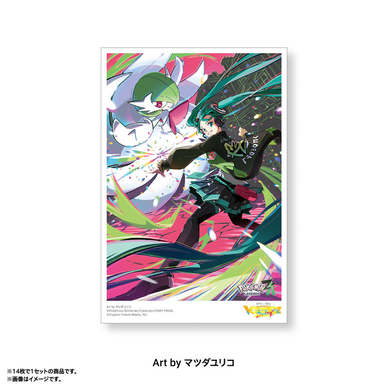 [Pre-order] Pokemon feat. Hatsune Miku PokéMiku Voltage Live - Postcard Set D (14 cards)