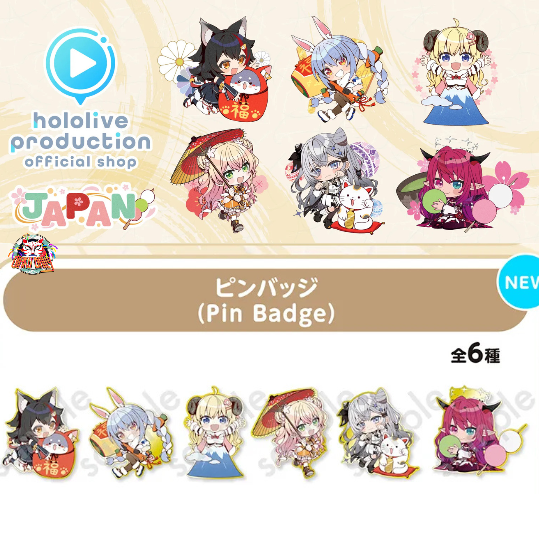 [Pre-order] hololive production OFFICIAL SHOP Japanese Chibi style Vol.2 - Pin badge