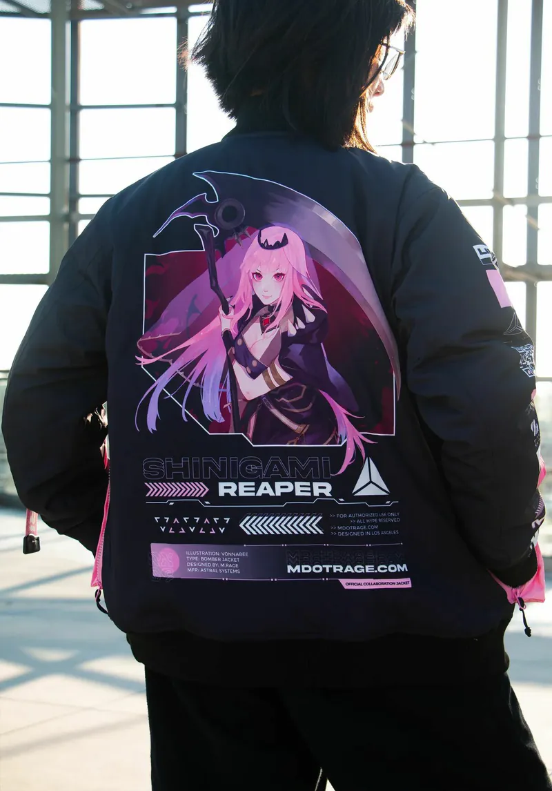 [Pre-order] hololive English x M.RAGE MORI CALLIOPE BOMBER JACKET