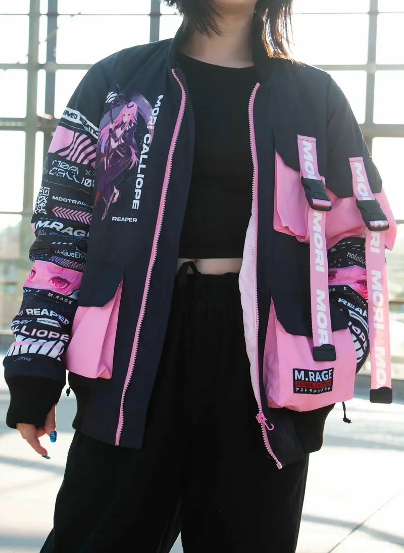 [Pre-order] hololive English x M.RAGE MORI CALLIOPE BOMBER JACKET