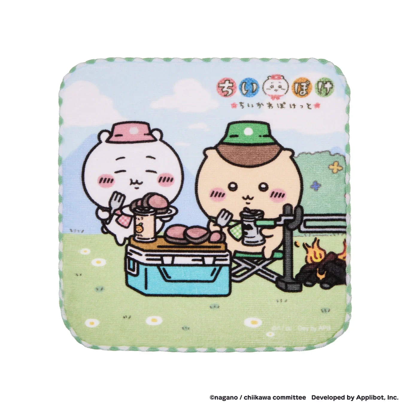 [Pre-order] "Chiikawa" Chiikawa Pocket Pinic Hand Towel - Chiikawa & Kurimanju