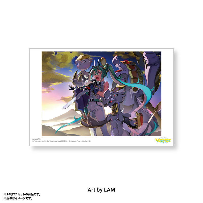 [Pre-order] Pokemon feat. Hatsune Miku PokéMiku Voltage Live - Postcard Set A (14 cards)