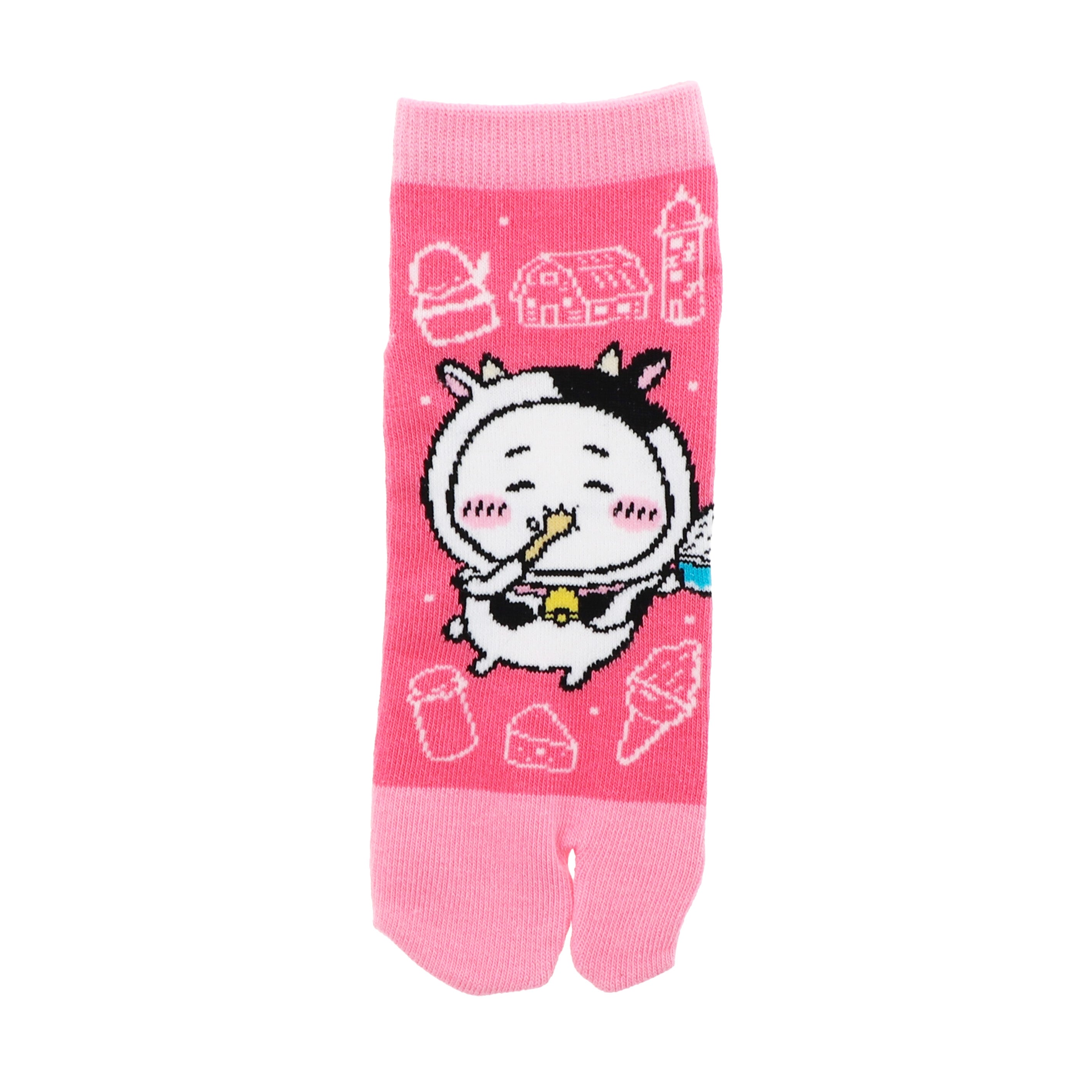 Otaru store exclusive tabi socks - cow design by Chikawa