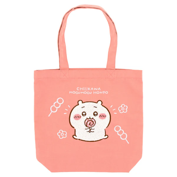 [Pre-order] "Chiikawa" Chiikawa Mogumogu Sagara Embroidery Tote Bag - Chiikawa