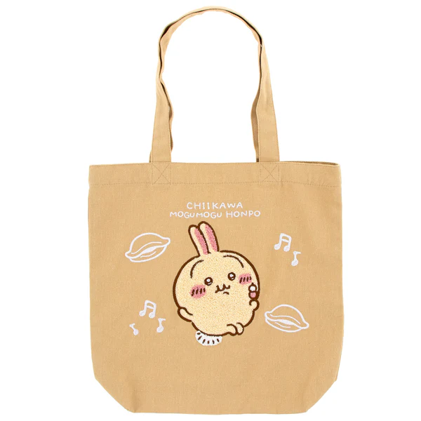 [Pre-order] "Chiikawa" Chiikawa Mogumogu Sagara Embroidery Tote Bag - Usagi