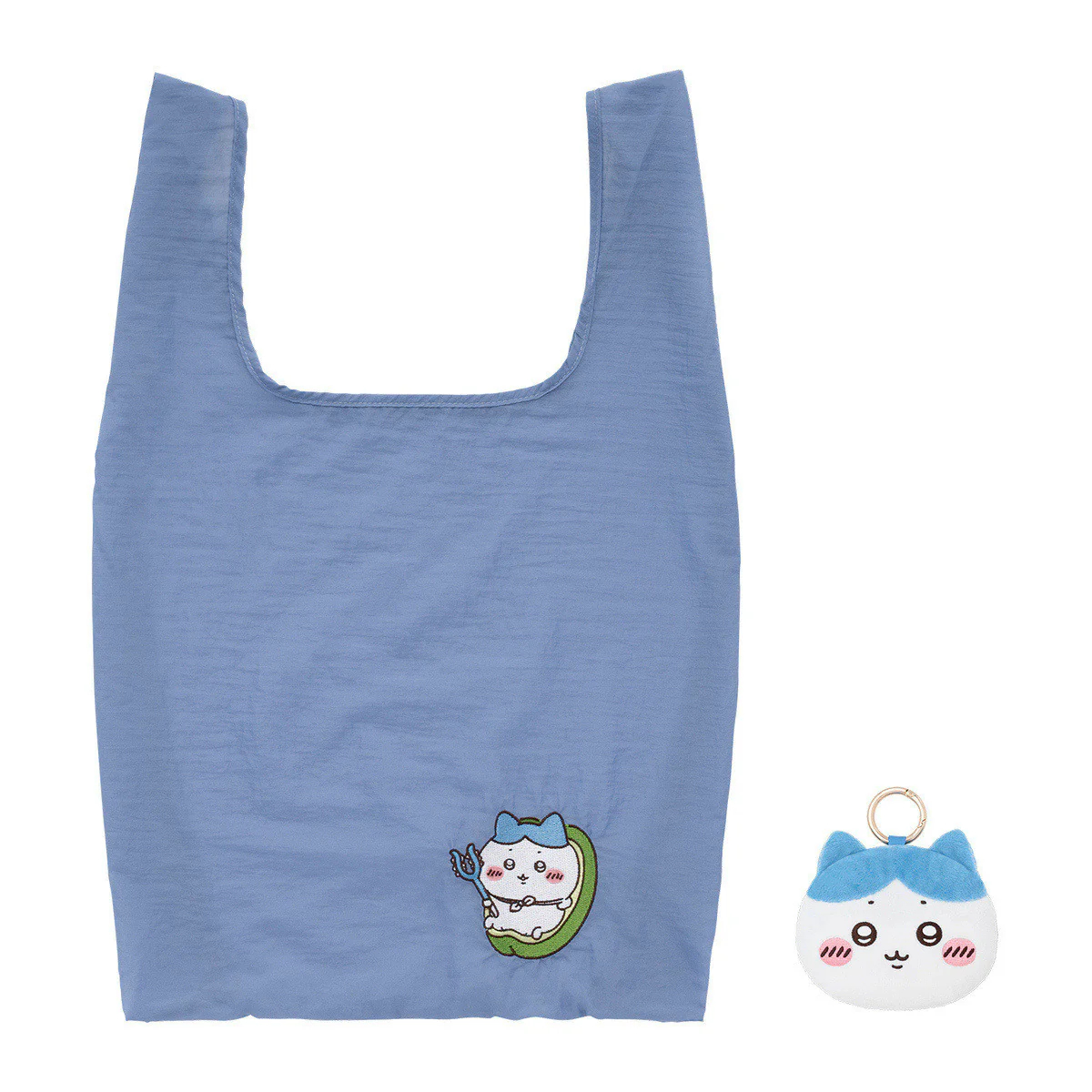 [Pre-order] "Chiikawa" Face Mascot with Eco Bag - Hachiware