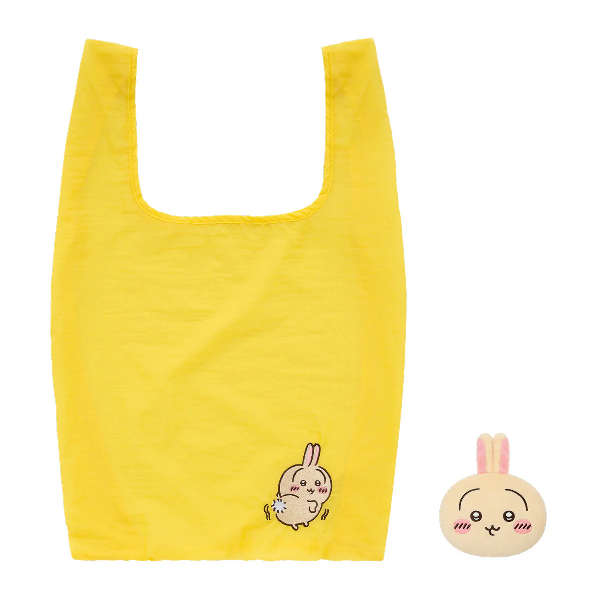 [Pre-order] "Chiikawa" Face Mascot with Eco Bag - Usagi