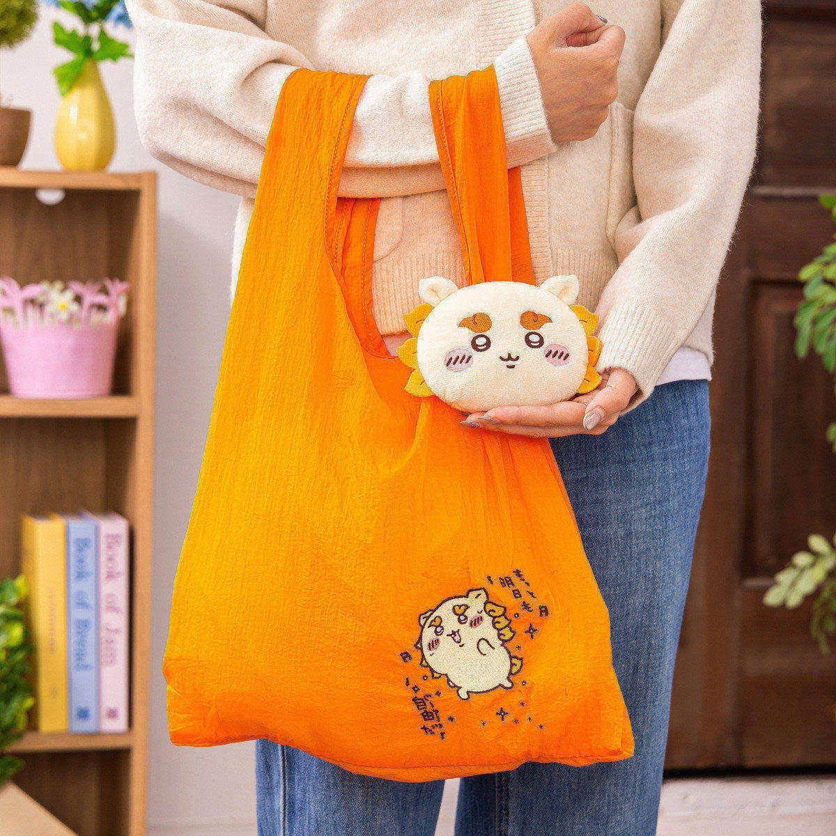 [Pre-order] "Chiikawa" Face Mascot with Eco Bag - Shisa