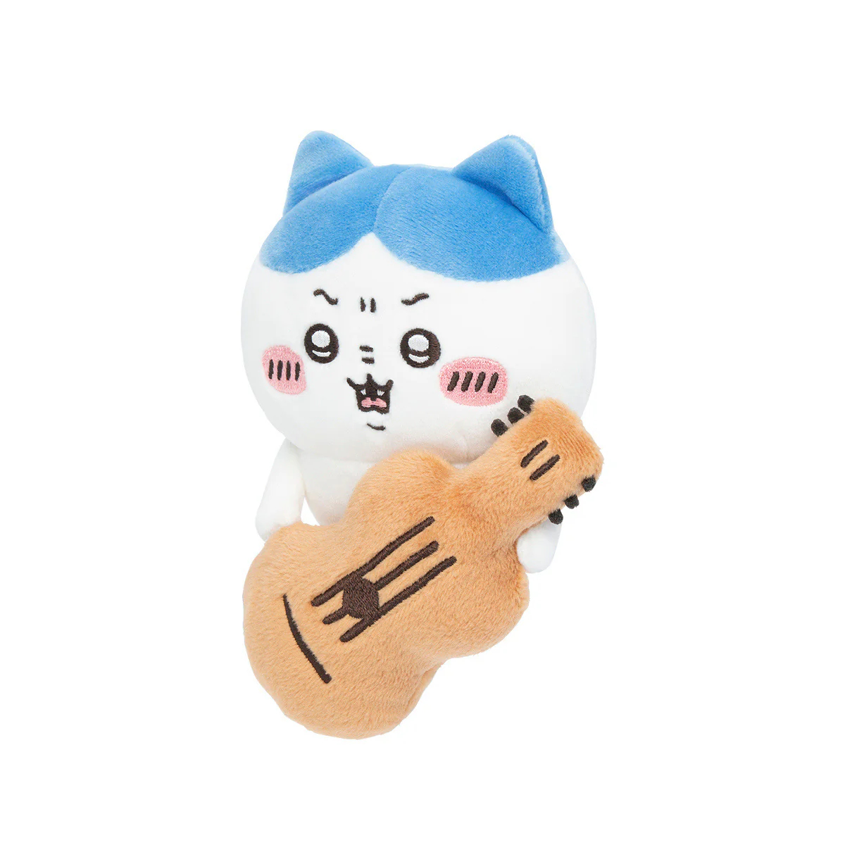 [Pre-order] "Chiikawa" watch over from desktop, hang up Plush - Hachiware with Guitar