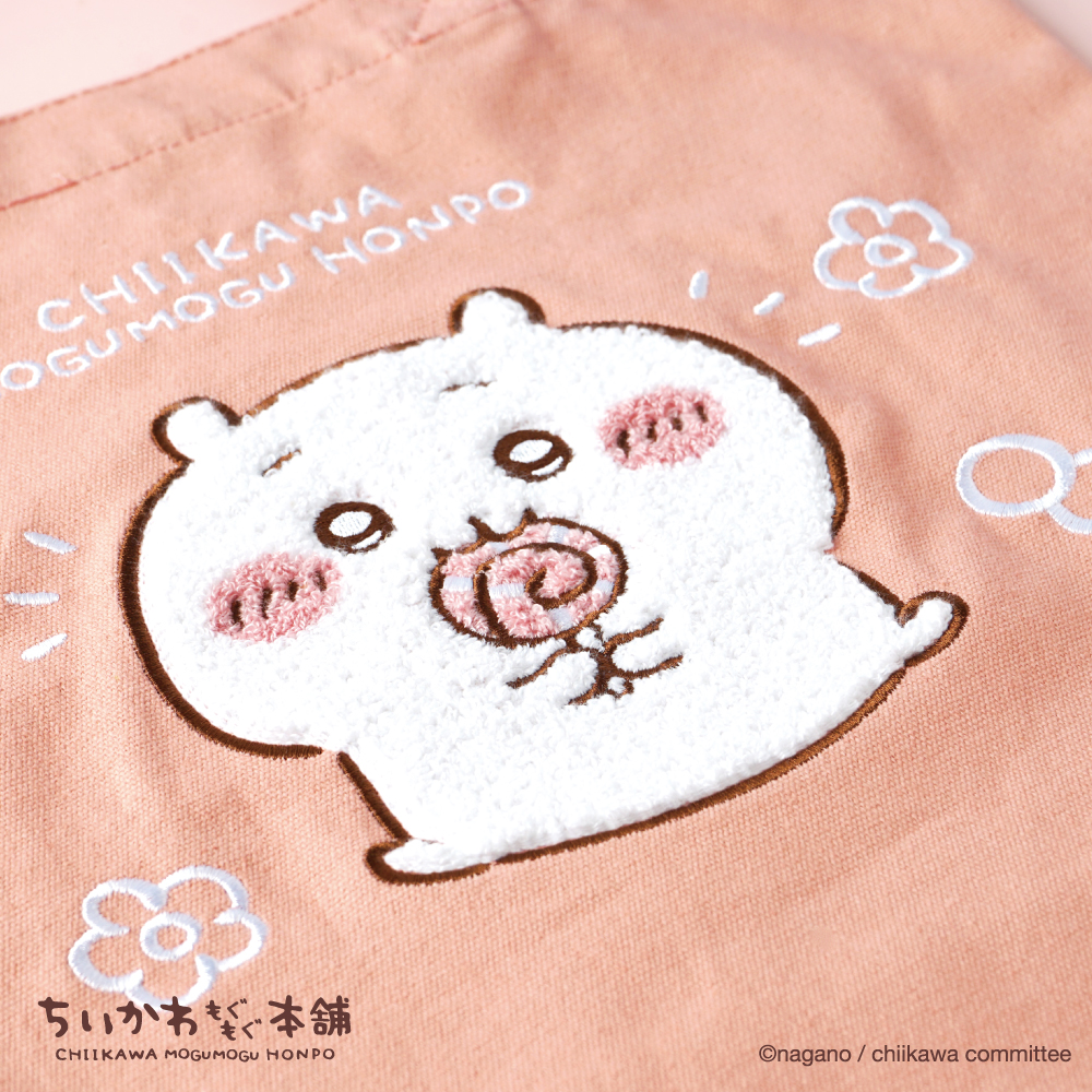 [Pre-order] "Chiikawa" Chiikawa Mogumogu Sagara Embroidery Tote Bag - Hachiware