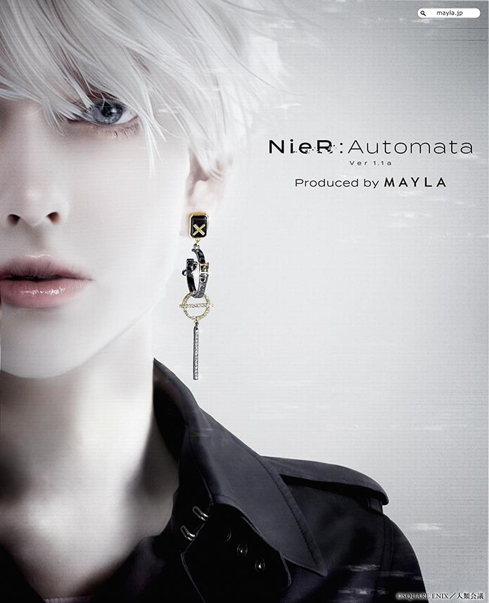 [Pre-order] "NieR:Automata Ver1.1a" x MAYLA earrings - 9S