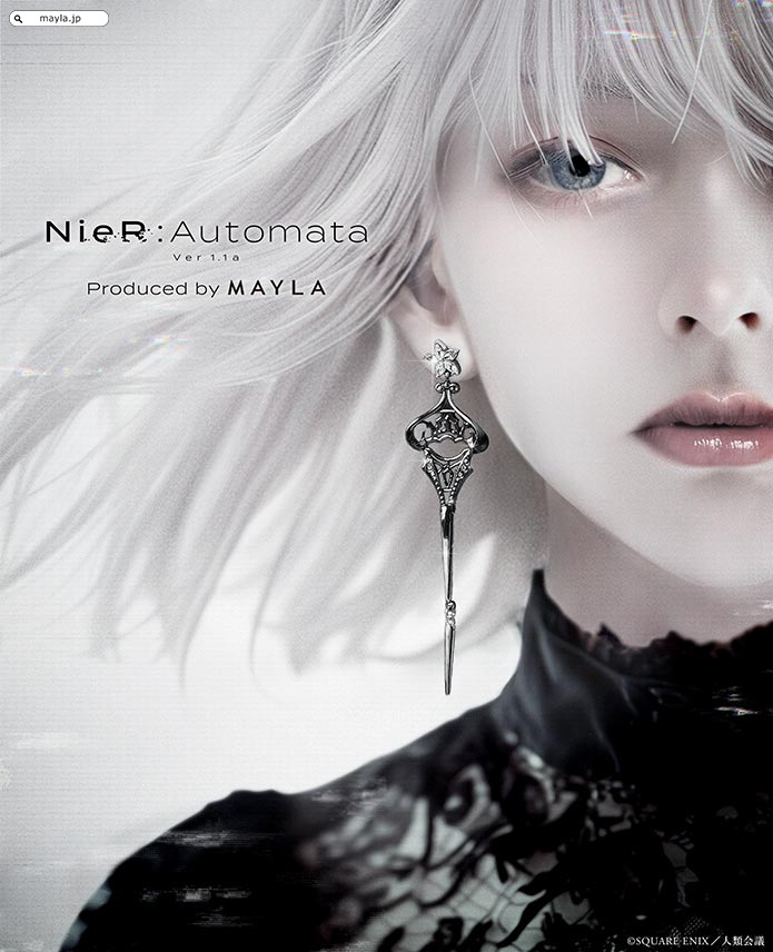 [Pre-order] "NieR:Automata Ver1.1a" x MAYLA earrings - 2B