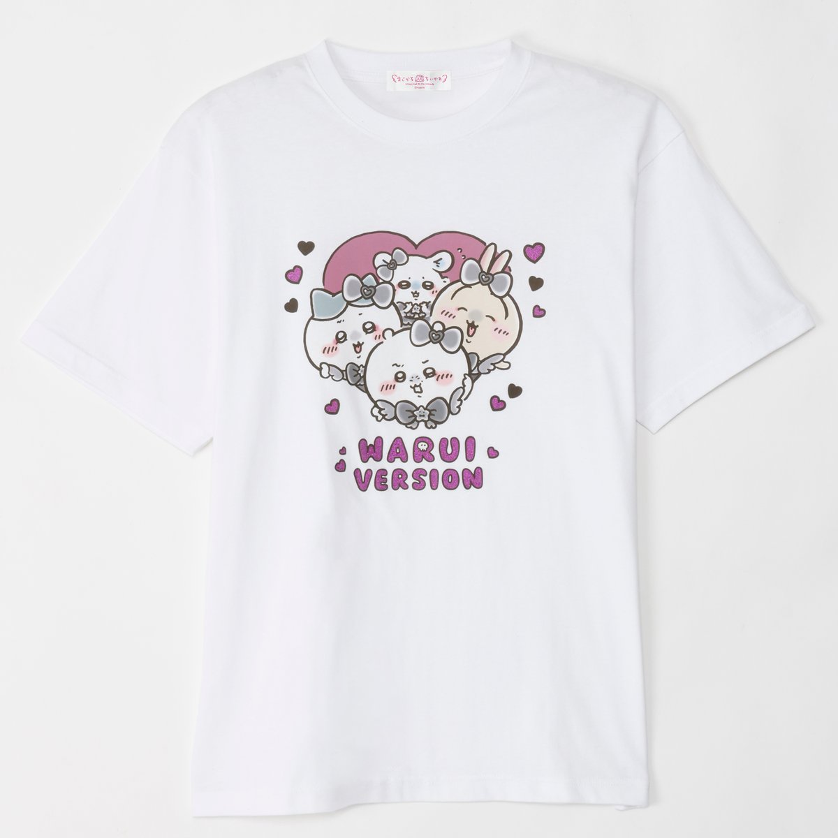 [Pre-order] "Chiikawa" Magical Chiikawa Bad (Warui) Version T-shirt- Heart (White)