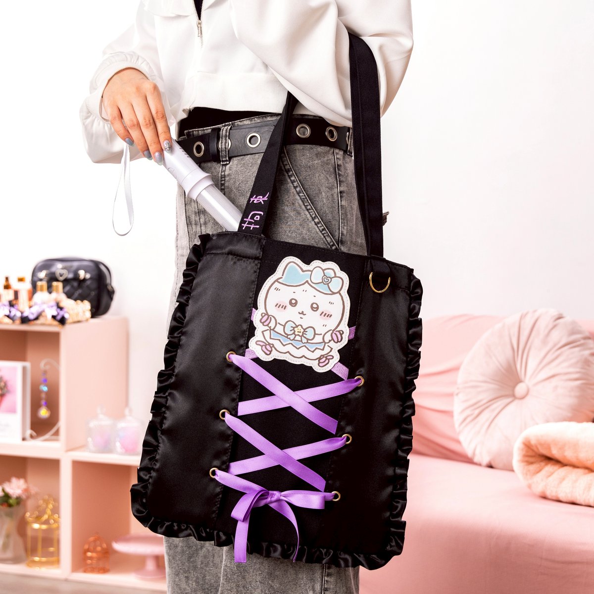 [Pre-order] "Chiikawa" Magical Chiikawa Bad Version Hachiware Detained Tote Bag