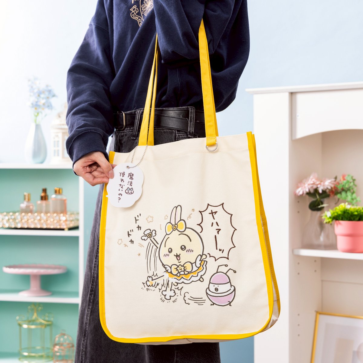 [Pre-order] "Chiikawa" Magical Chiikawa Bad Version embroidered Usagi Tote Bag
