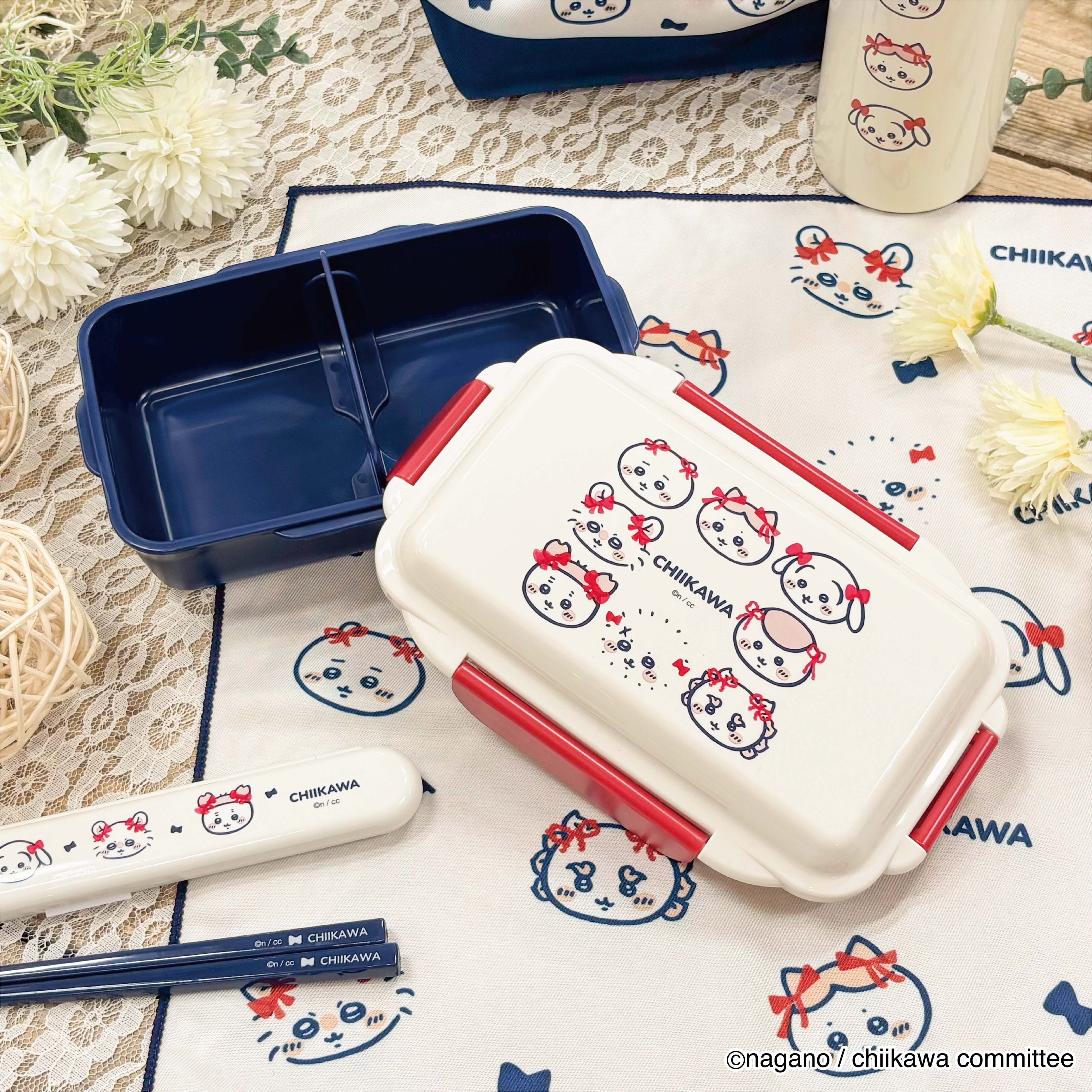 [Pre-order] "Chiikawa" Ribbon Everyone's Lunch Series - 4-point lock 1-tier lunch box