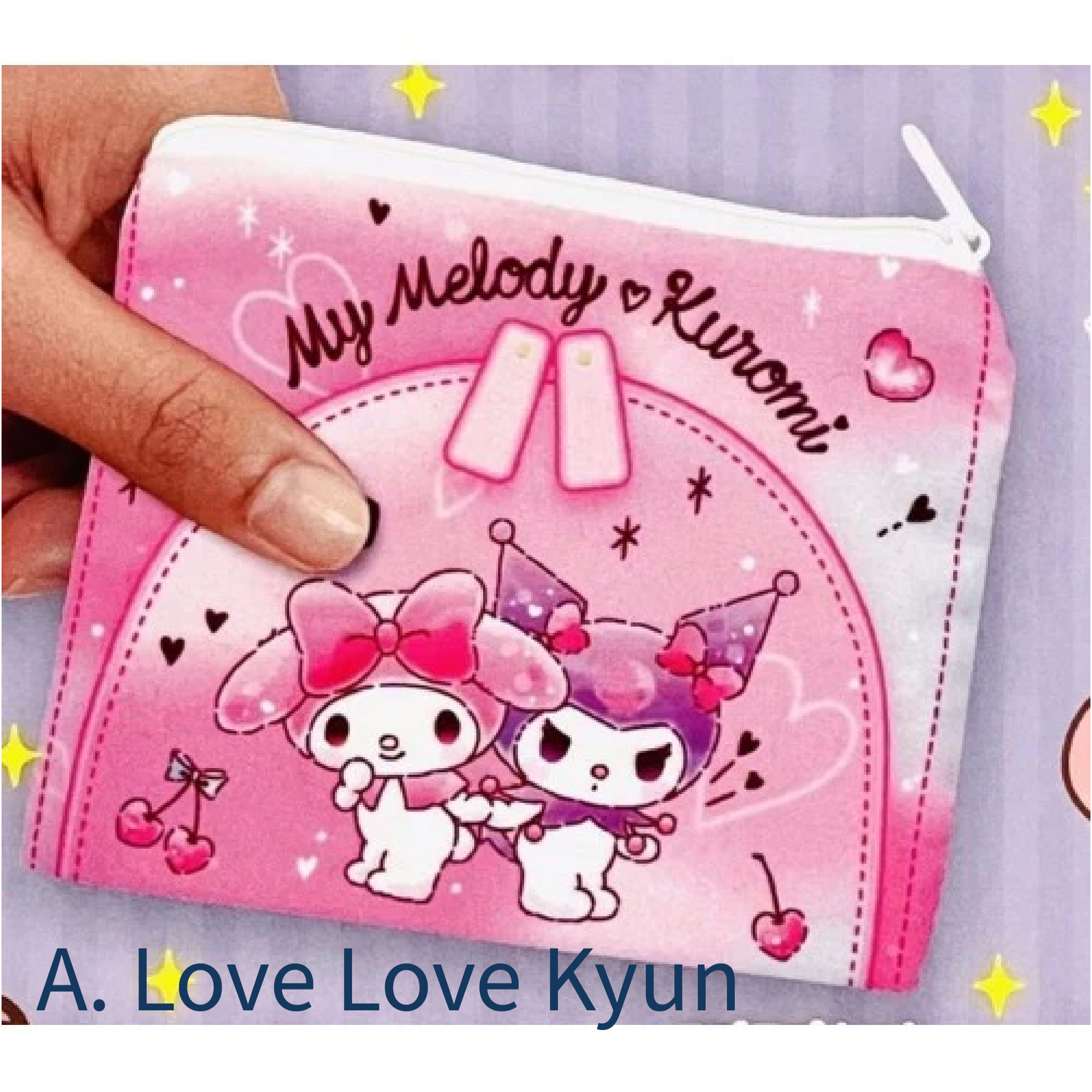 [In stock] Gachapon - My Melody & Kuromi Bag Style Pouch