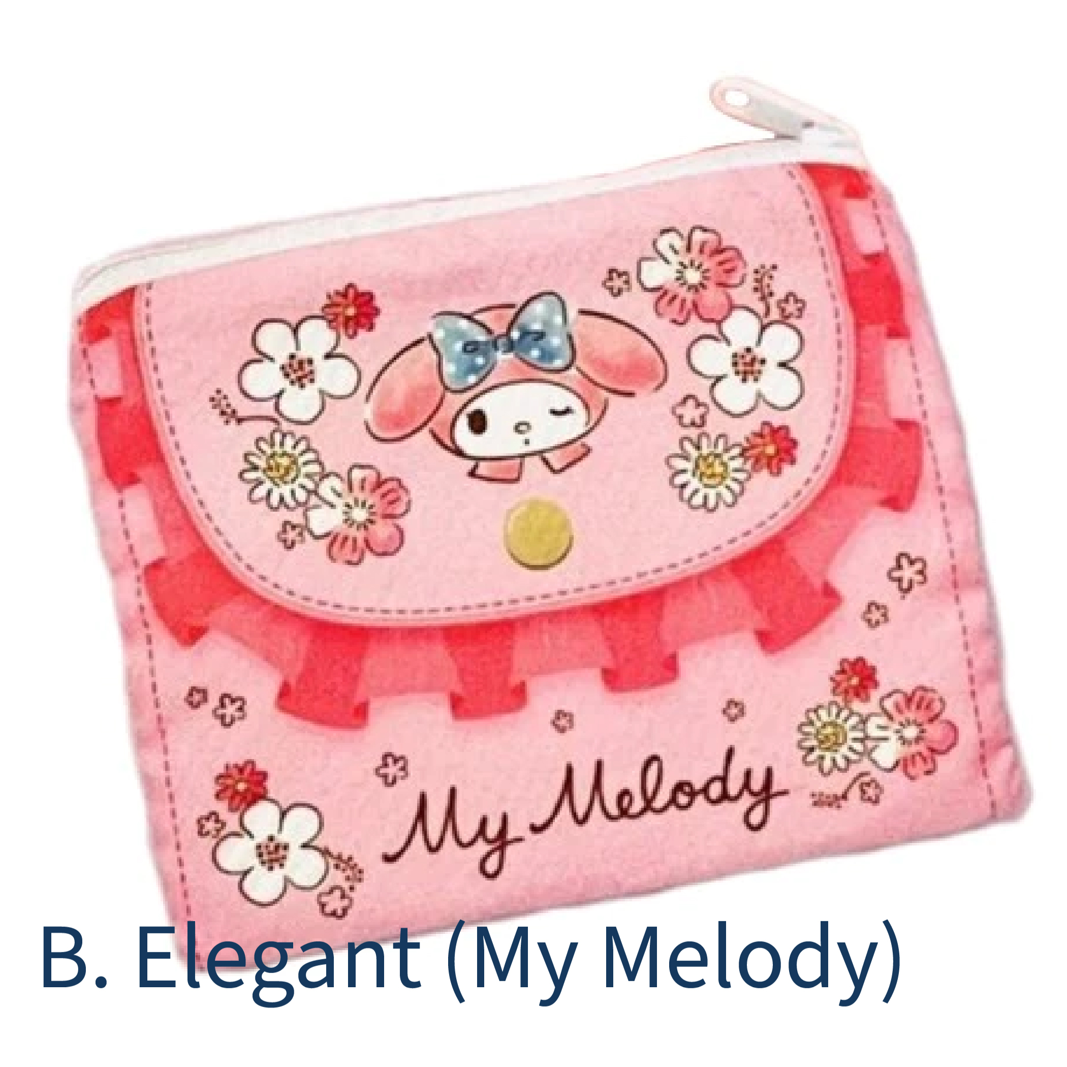 [In stock] Gachapon - My Melody & Kuromi Bag Style Pouch