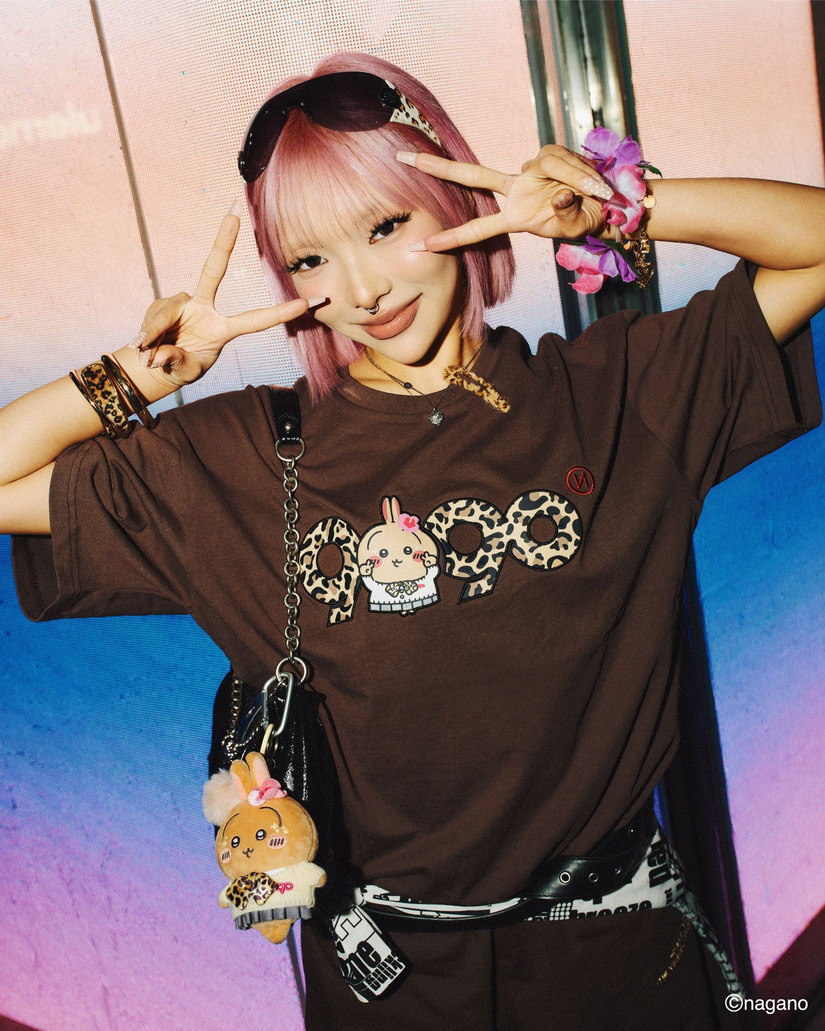 [Pre-order] 9090 ×Chiikawa Gal NINETY Plush Mascot Keychain - Hachiware