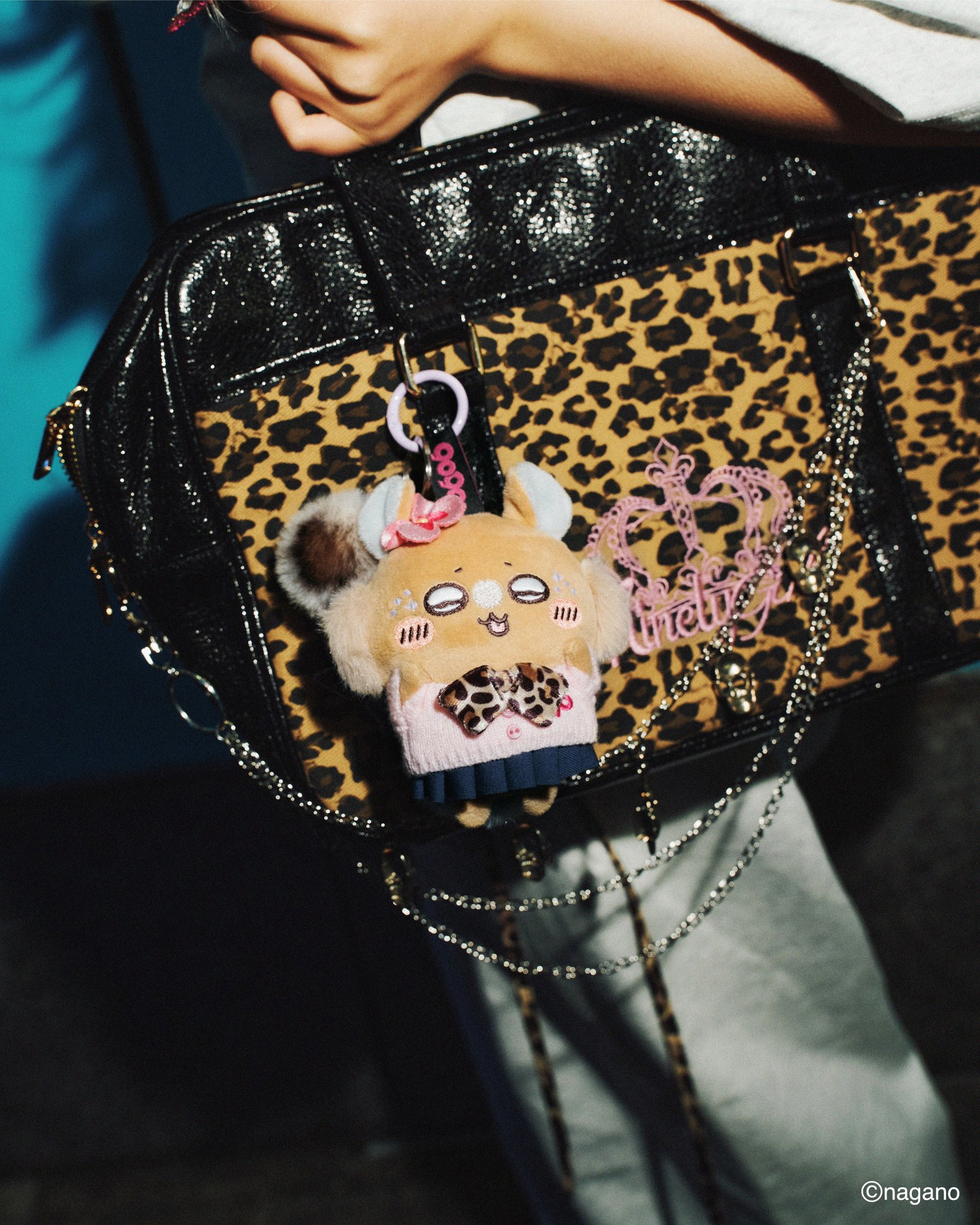 [Pre-order] 9090 ×Chiikawa Gal NINETY Plush Mascot Keychain - Momonga