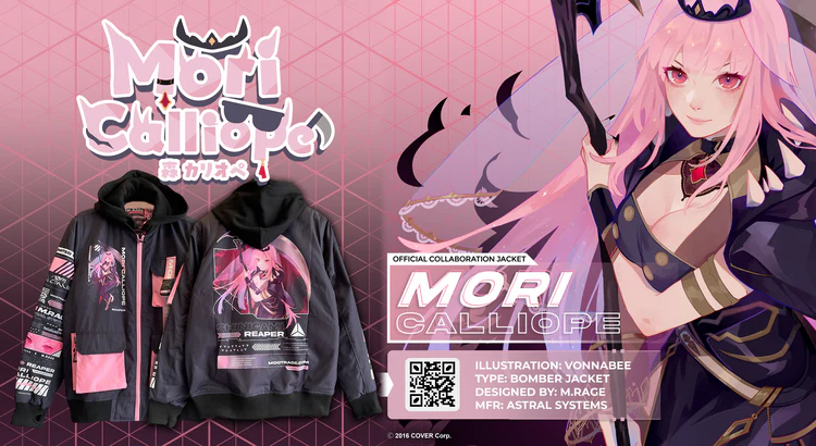 [Pre-order] hololive English x M.RAGE MORI CALLIOPE BOMBER JACKET