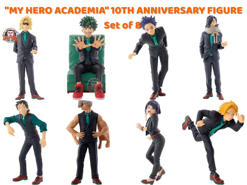 [Pre-order] Banpresto "MY HERO ACADEMIA" 10TH ANNIVERSARY FIGURE -IZUKU MIDORIYA, ALL MIGHT, HANTA SERO, HITOSHI SHINSO, SHOTA AIZAWA, DENKI KAMINARI, KYOKA JIRO, MEZO SHOJI