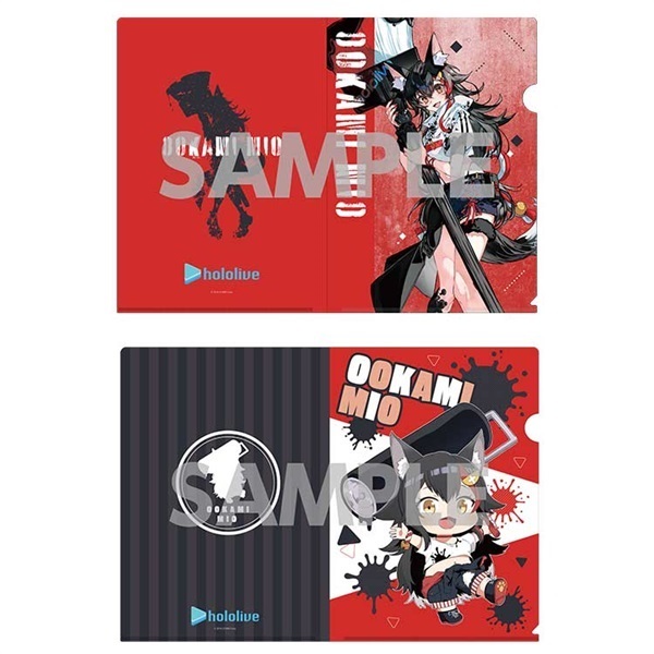 [Pre-order] hololive x Black Friday A4 clear file set of 2 Ookami Mio
