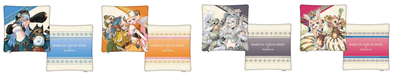[Pre-order] CAPCOM Monster Hunter Wilds x hololive Production Vol.1 Merch - Square Cushion