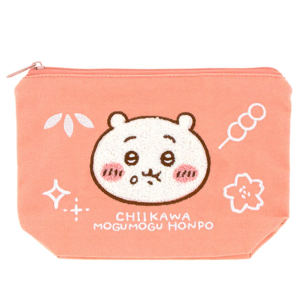 [Pre-order] "Chiikawa" Chiikawa Mogumogu Sagara Embroidery Pouch - Chiikawa
