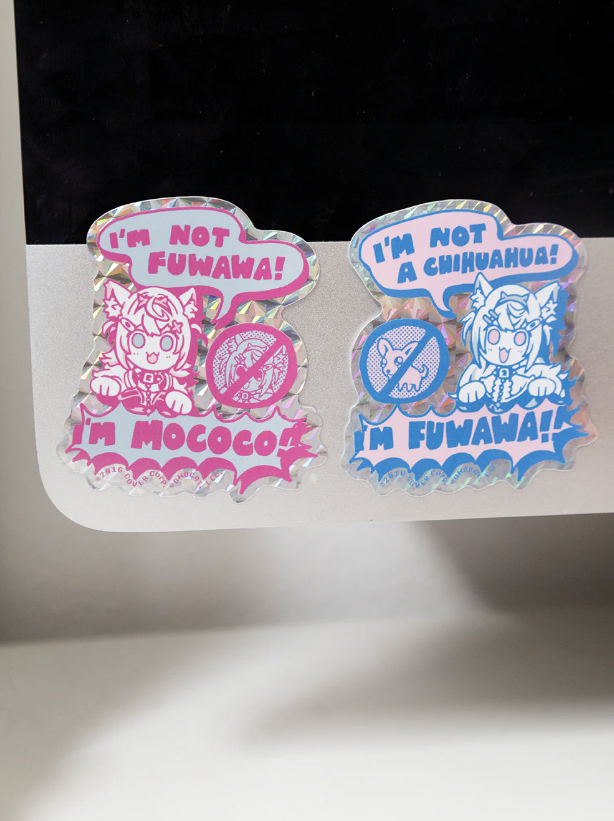 [Pre-order] hololive x OMOCAT FUWAMOCO Prismatic Sticker Set