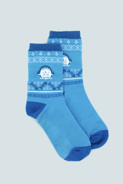 [Pre-order] OMOCAT x hololive English -Myth- Gawr Gura - Knit Socks