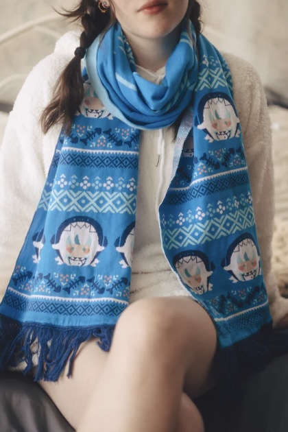 [Pre-order] OMOCAT x hololive English -Myth- Gawr Gura - Knit Scarf