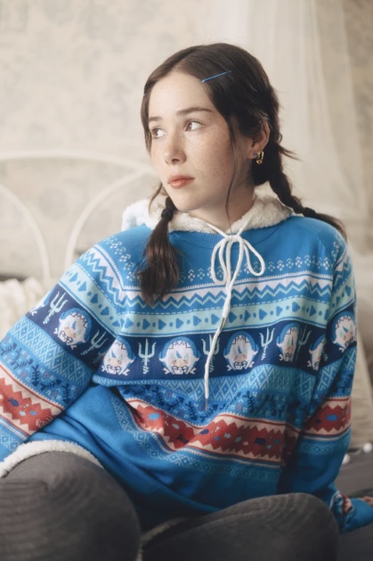 ]Pre-order] OMOCAT x hololive English -Myth- Gawr Gura - Knit Sweater