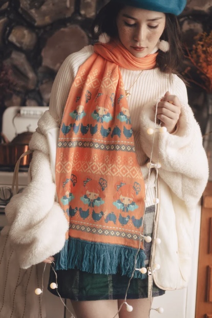 [Pre-order] OMOCAT x hololive English -Myth- Takanashi Kiara - Knit Scarf