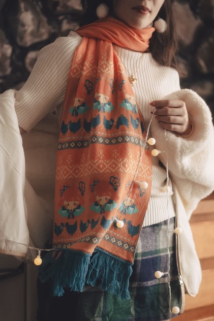 [Pre-order] OMOCAT x hololive English -Myth- Takanashi Kiara - Knit Scarf