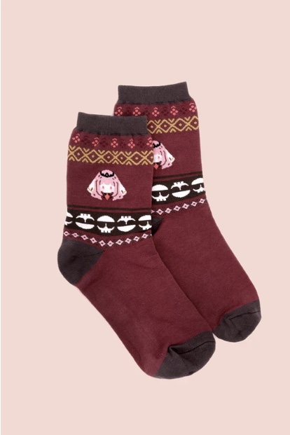 [Pre-order] OMOCAT x hololive English -Myth- Mori Calliope - Knit Socks