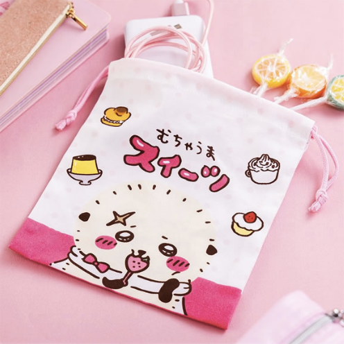 [Pre-order] "Chiikawa" Rakko Drawstring bag - Super Delicious Sweet