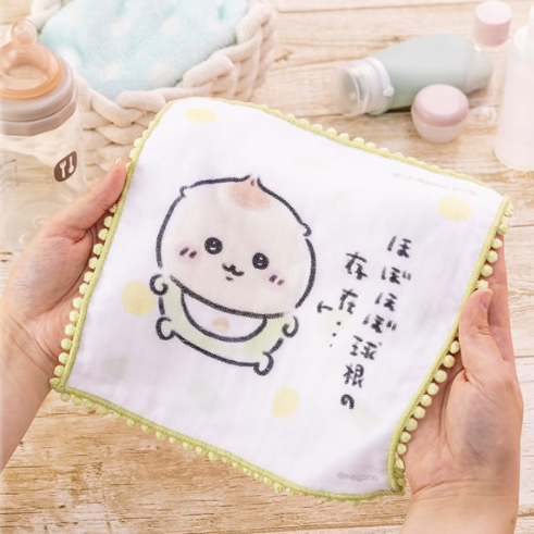 [Pre-order] "Chiikawa" Chiikawa Baby - Hand Towel with Lace - Block has fallen