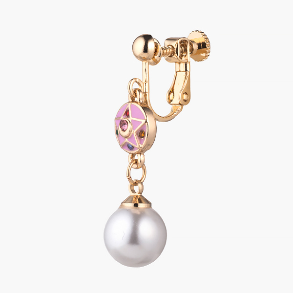 [Pre-order] "Pretty Guardian Sailor Moon" Official Store Original Pearl Earrings - Crystal Star Compact