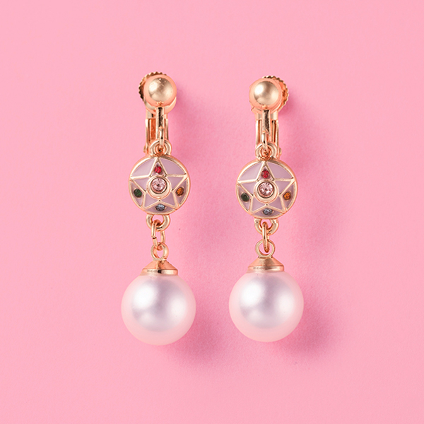 [Pre-order] "Pretty Guardian Sailor Moon" Official Store Original Pearl Earrings - Crystal Star Compact