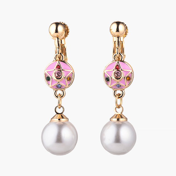 [Pre-order] "Pretty Guardian Sailor Moon" Official Store Original Pearl Earrings - Crystal Star Compact