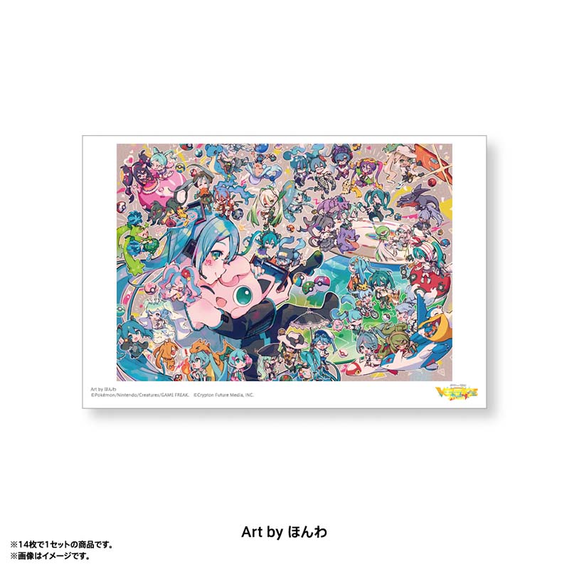 [Pre-order] Pokemon feat. Hatsune Miku PokéMiku Voltage Live - Postcard Set C (14 cards)