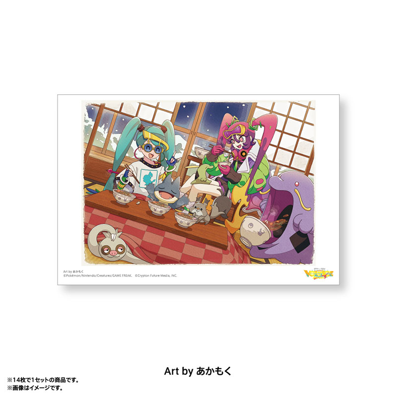 [Pre-order] Pokemon feat. Hatsune Miku PokéMiku Voltage Live - Postcard Set D (14 cards)
