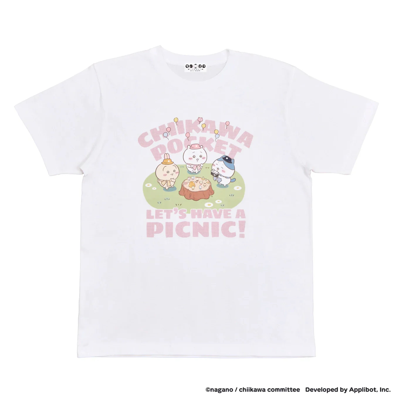 [Pre-order] "Chiikawa" Chiikawa Pocket Pinic T-shirt - White