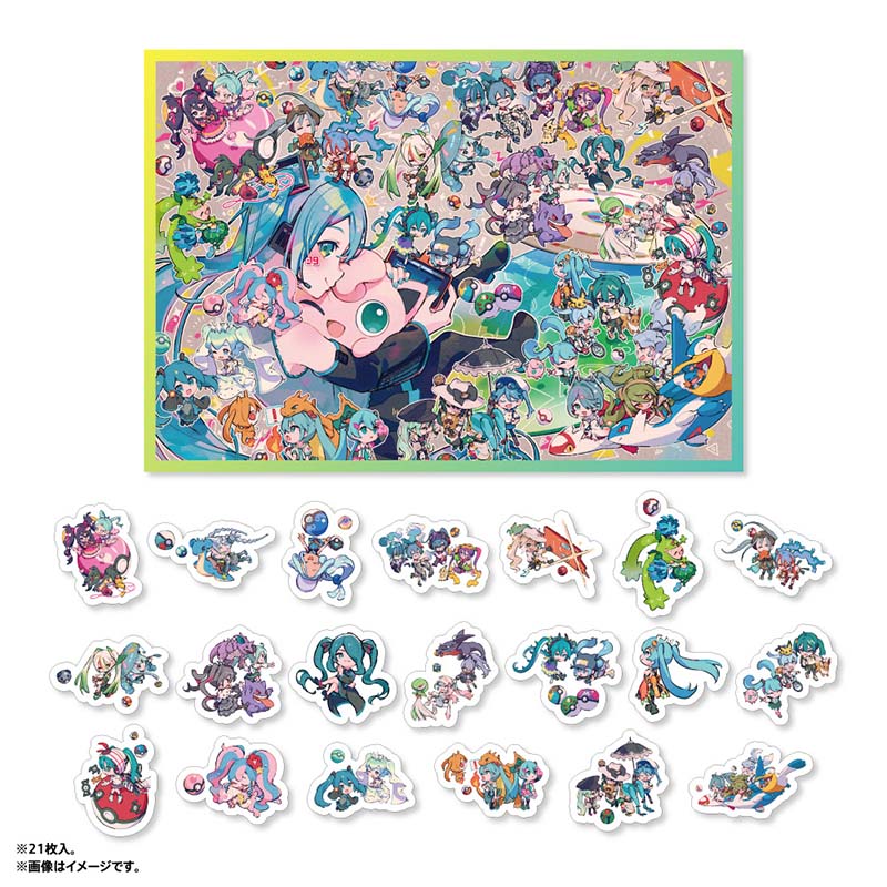 [Pre-order] Pokemon feat. Hatsune Miku PokéMiku Voltage Live - Flake stickers (21 sheets)