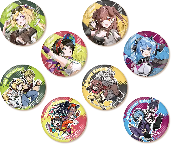 [Pre-order] Street Fighter 6 x hololive Collaboration Vol.2 - Trading can badges (Random 2 pcs)