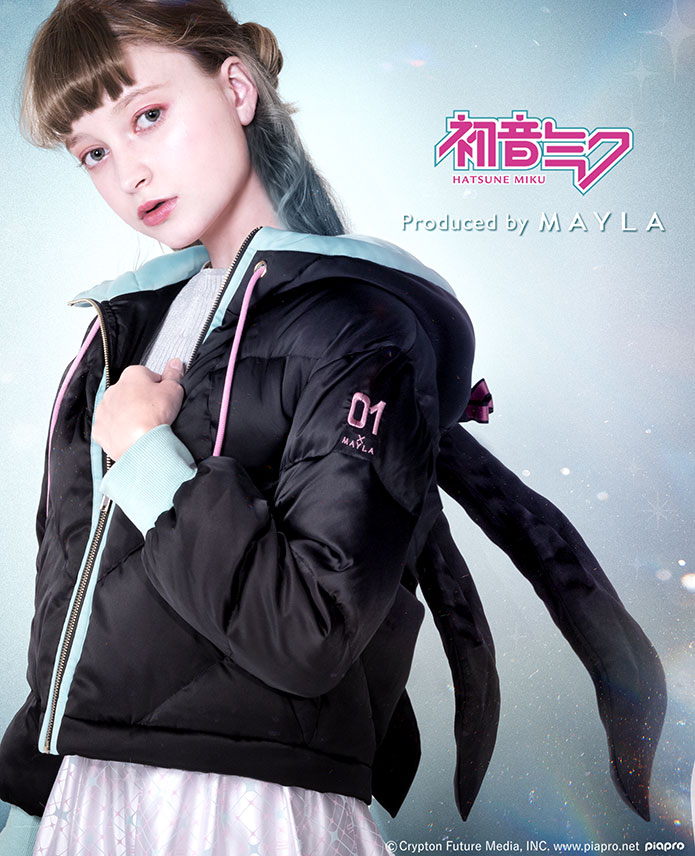 [Pre-order] "Hatsune Miku" x MAYLA Iconic Down Jacket - Black