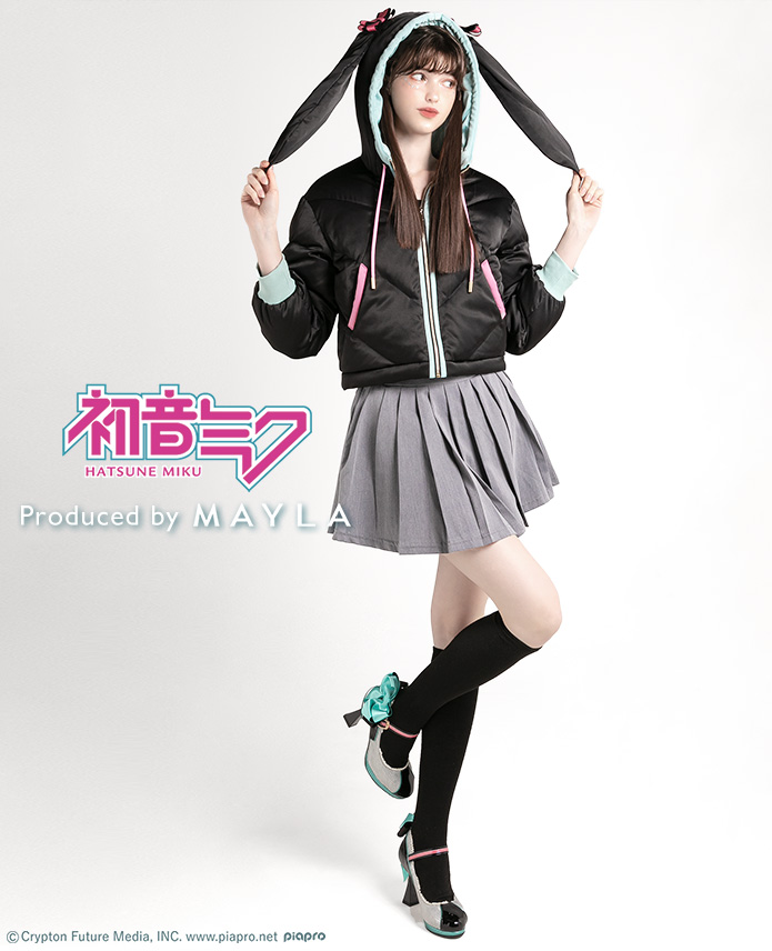 [Pre-order] "Hatsune Miku" x MAYLA Iconic Down Jacket - Black