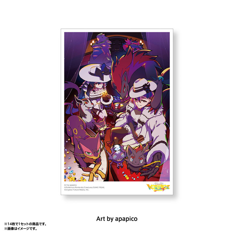 [Pre-order] Pokemon feat. Hatsune Miku PokéMiku Voltage Live - Postcard Set C (14 cards)