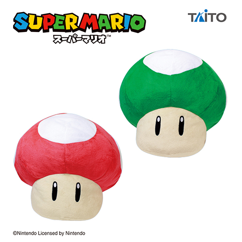 [Pre-order] Taito Prize "Super Mario" Extra Large Plush Toy Super Mushroom/1UP Mushroom